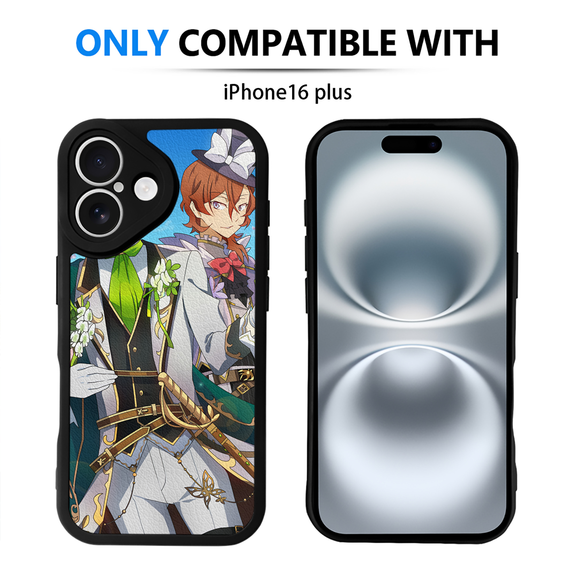 （画像用） 文豪ストレイドッグス Bungo Stray Dogs 【iPhone 16シリーズ対応】シリコンスマホケース（レザー調） 材質：シリコン
